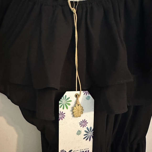 NWT Show Me Your Mumu Black Rosie Off the Shoulder Dress Size Small - Picture 7 of 8